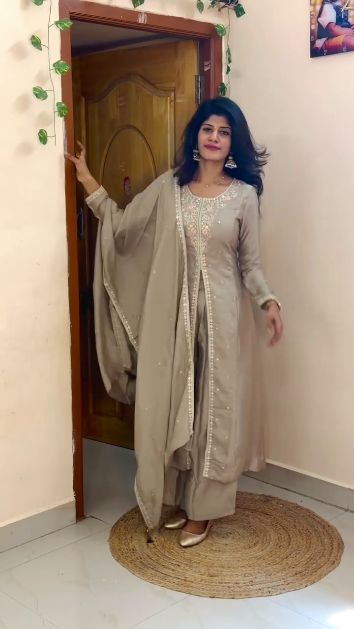 Elegant Embroidered Kurta Palazzo Set for Women | Premium Ethnic Wear with Dupatta 3