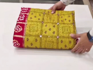 Latest New Pure Gaji Silk Hand Gotapatti Work Dupatta Sari