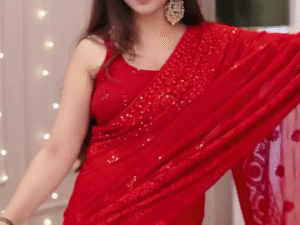 Women Embellished Saree with Lace Border