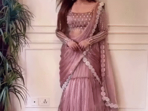 Sequin Georgette Party Wear Saree