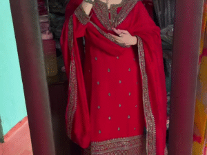 ❤️ Royal Radiance Red Embroidered Sharara Suit ❤️