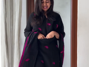 🖤 Elegant Black Kurti Set with Dupatta 🖤