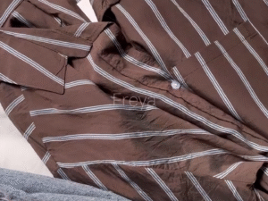 🌸 “Effortless Chic: Striped Brown Elegance Shirt for Women” 👚✨