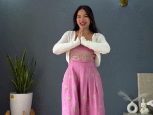 Elegant Ethnic Jumpsuit Set 🌸 | Traditional Motif Strapless Palazzo Outfit with Shrug | Perfect Festive Fusion Wear