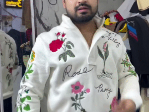 ✨ Stylish Floral Embroidered Sweatshirt – Where Comfort Meets Class 🌸🕶️
