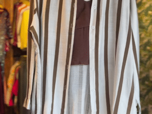 Mocha Mirage – Striped Coord Shirt Set