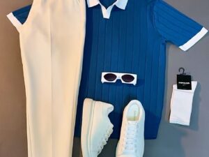 ✨ Cool & Crisp: Elevate Your Casual Game in Blue & White ✨