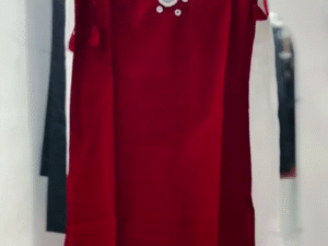 Maroon Mirror-Work Top with Shoulder Ties & White Pants – A Perfect Blend of Tradition and Modern Chic ✨