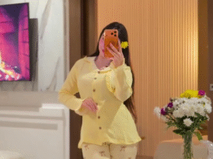 Sunny Yellow Pajama Set with Bow Pattern – Cheerful Comfort Meets Stylish Loungewear ✨