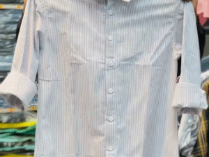 Men’s Striped Long-Sleeve Button-Up Shirt – Classic Style with Effortless Sophistication ✨