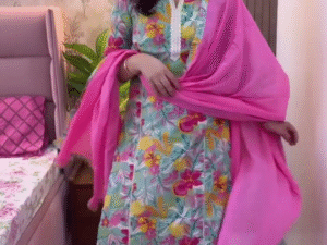 🌸 Elegant & Comfortable: Floral Printed Cotton Kurta Set for Women 🌸