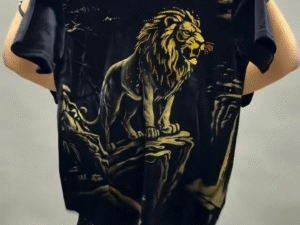 ✨ Royal Roar: Bold Lion Graphic Tee with Luxe Street Vibes ✨