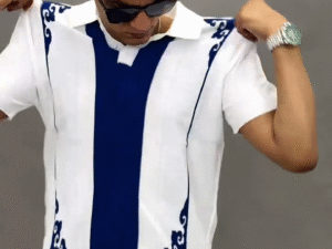 Bold & Contemporary: Knit Colorblock Lapel T-Shirt for Men 🎨👕