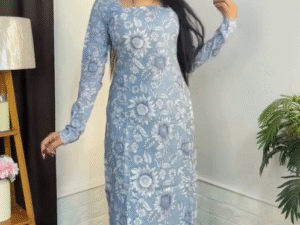 Elegant Printed Long Kurti for Women – Stylish Straight Fit Ethnic Wear with Modern Comfort