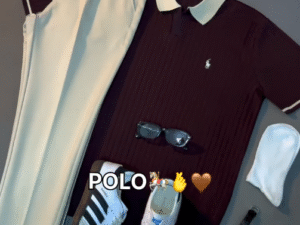 Upgrade Your Casual Game – Premium Men’s Outfit with Knit Polo & Classic Sneakers at Just ₹149!